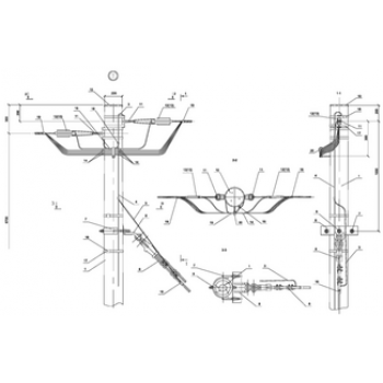 IEK Опора Кд151 деревянная концевая одноцепная - ASIP-DER-OPR-301-00-51